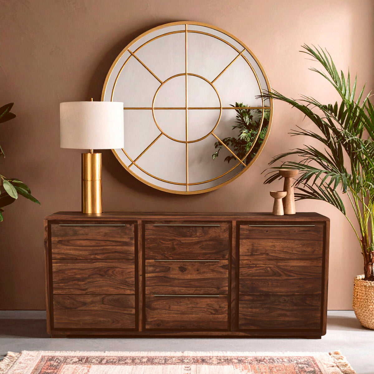 Surati Sheesham and Acacia Wood 2 Door and 3 Drawer Sideboard
