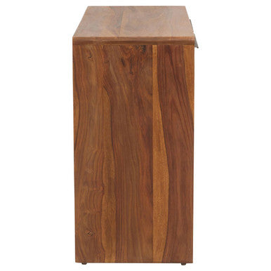 Brown Sheesham and Acacia Wood Console Table with Two Storage Drawers | Surati