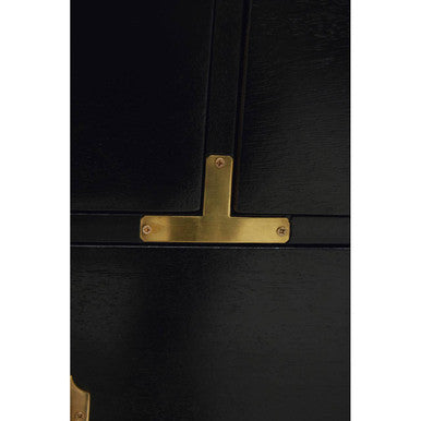 Sarter Black Mango Wood 7 Drawer Chest