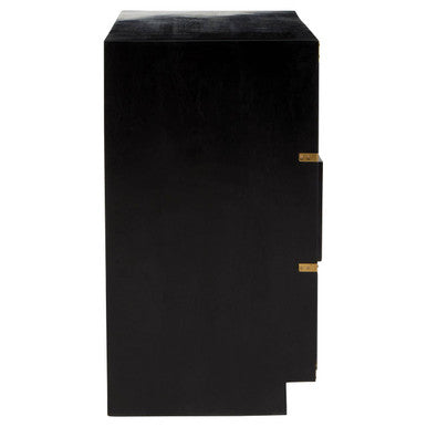 Sarter Black Mango Wood 4 Drawer Chest