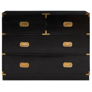 Sarter Black Mango Wood 4 Drawer Chest