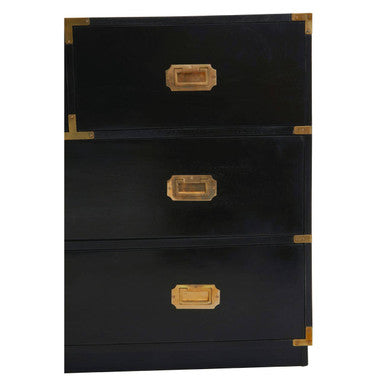 Sarter Black Mango Wood 4 Drawer Chest