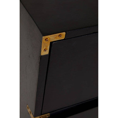 Sarter Black Mango Wood 4 Drawer Chest