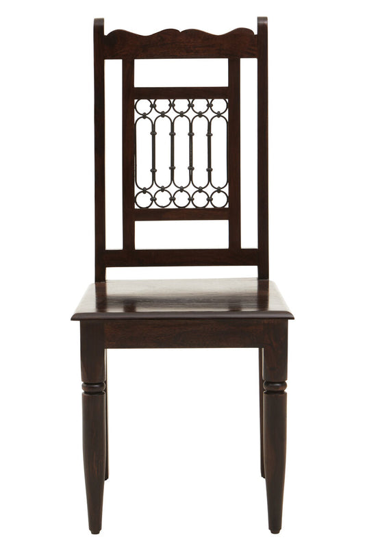 Dark Sheesham Wood Dining Chair