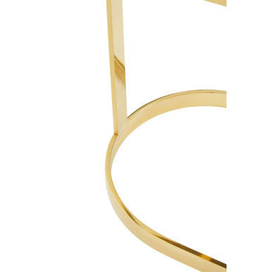 Azalea Ivory Velvet Bar Chair with Gold Finish Frame