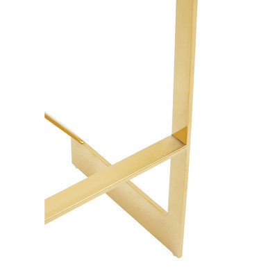 Azalea Ivory Velvet Bar Stool with Gold Finish Base