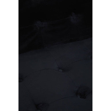 Azalea Black Velvet 2 Seater Sofa with Gold Finish Frame