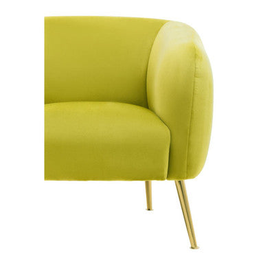 Yasmeen Olive Green Velvet Tub Armchair