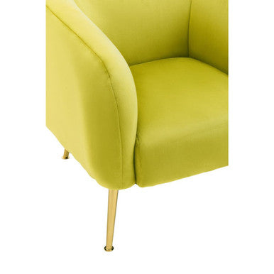 Yasmeen Olive Green Velvet Tub Armchair