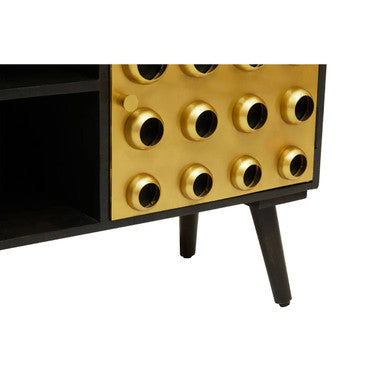 Arti Mango Wood and Brass Effect 2 Door Media Unit