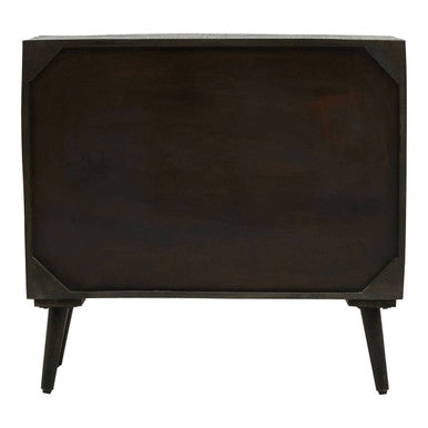 Arti Black Mango Wood and Brass Effect 2 Door Sideboard
