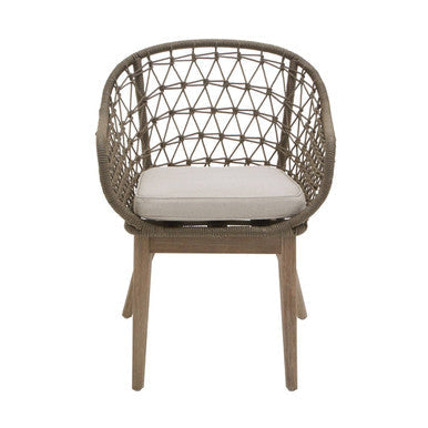 Opus Grey Woven Rope Chair with Cushion