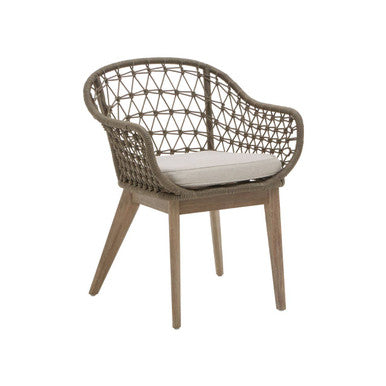 Opus Grey Woven Rope Chair with Cushion