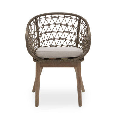 Opus Grey Woven Rope Chair with Cushion
