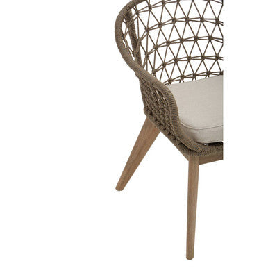 Opus Grey Woven Rope Chair with Cushion