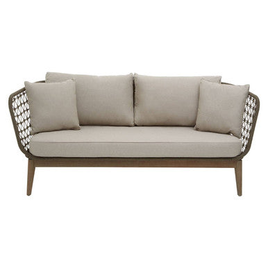 Opus Grey Woven Rope 3 Seater Sofa with Scatter Cushions