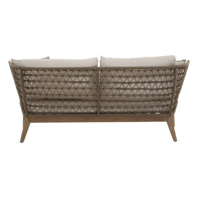 Opus Grey Woven Rope 3 Seater Sofa with Scatter Cushions