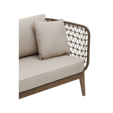 Opus Grey Woven Rope 3 Seater Sofa with Scatter Cushions