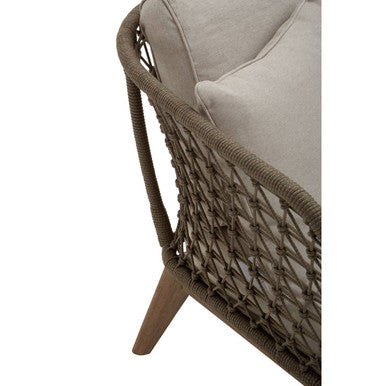 Opus Grey Woven Rope 3 Seater Sofa with Scatter Cushions