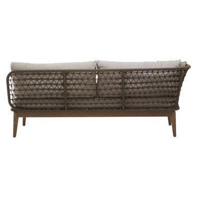 Opus Grey Woven Rope Chaise Longue with Cushions
