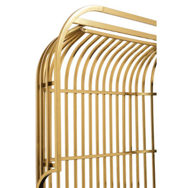Eliza Gold Finish Dome Cage Two Seater Sofa