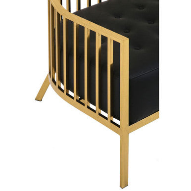 Eliza Gold Finish Dome Cage Two Seater Sofa