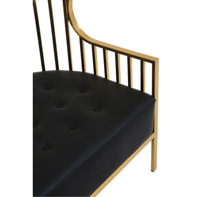 Eliza Gold Finish Dome Cage Two Seater Sofa