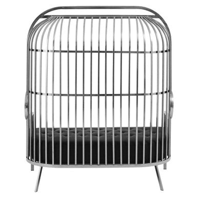 Eliza Silver Finish Dome Cage Two Seater Sofa