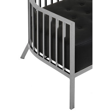 Eliza Silver Finish Dome Cage Two Seater Sofa