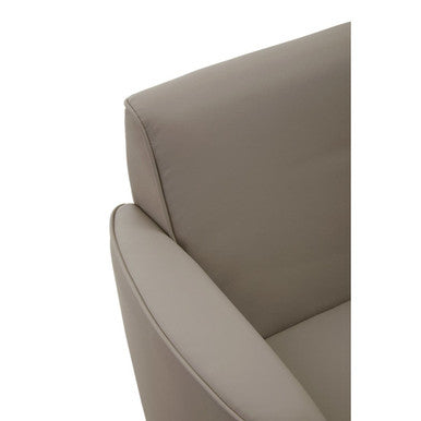 Wester Mink Leather Effect Swivel Chair