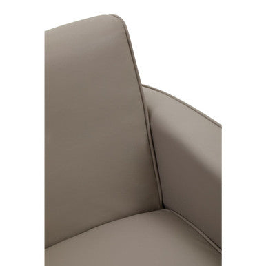 Wester Mink Leather Effect Swivel Chair
