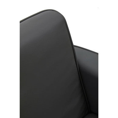 Wester Grey Leather Effect Swivel Chair