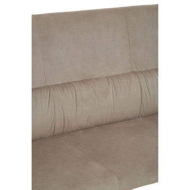 Vieste Mink Velvet Bench with Tufted Back