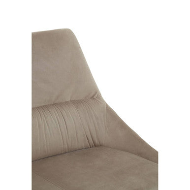 Vieste Mink Velvet Bench with Tufted Back
