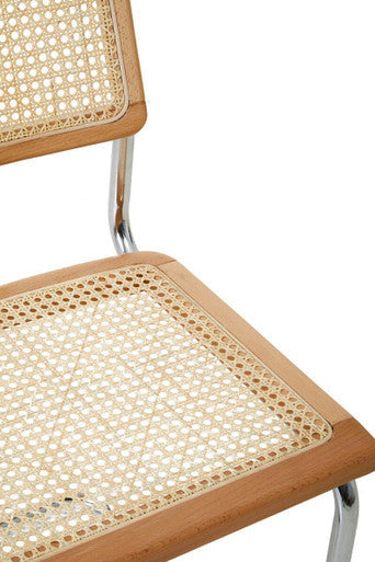 Cebu Natural Rattan Dining Chair with Silver Finish Frame