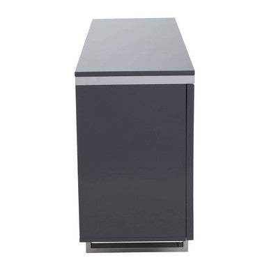Genoa Grey High Gloss Finish 4 Door Sideboard