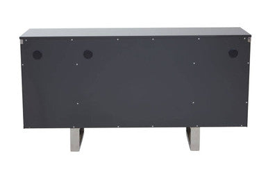 Genoa Grey High Gloss Finish 4 Door Sideboard