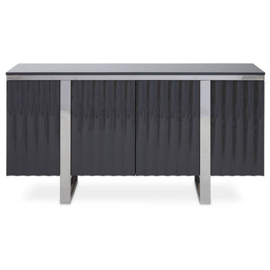 Genoa Grey High Gloss Finish 4 Door Sideboard