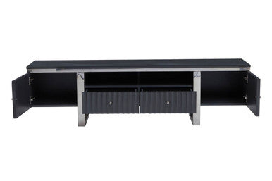 Genoa Grey High Gloss Finish Media Unit