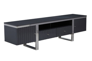 Genoa Grey High Gloss Finish Media Unit