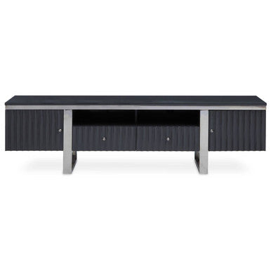 Genoa Grey High Gloss Finish Media Unit