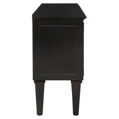 Telese Black Finish Mirrored Sideboard