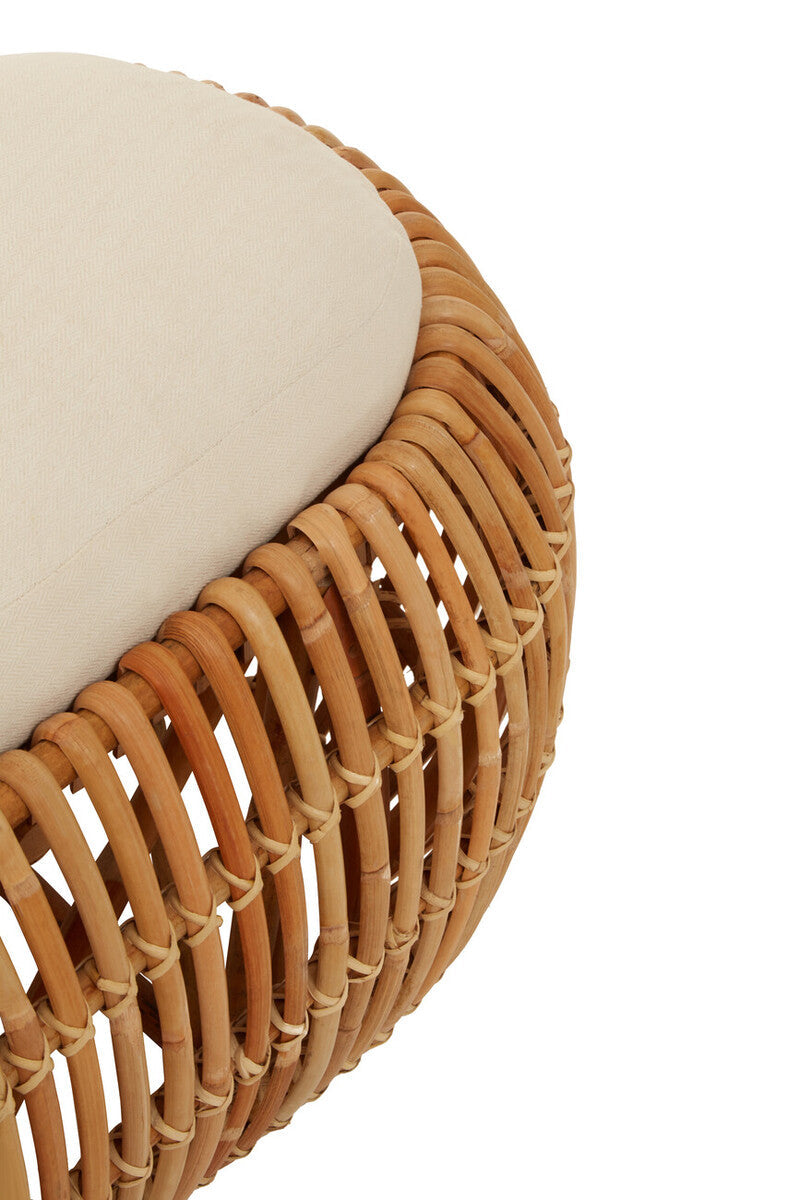 Manado Natural Rattan Long Bench with Cushion