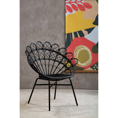 Java Black Rattan Peacock Chair