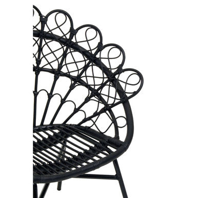 Java Black Rattan Peacock Chair
