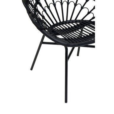 Java Black Rattan Peacock Chair