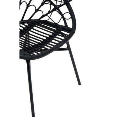 Java Black Rattan Peacock Chair