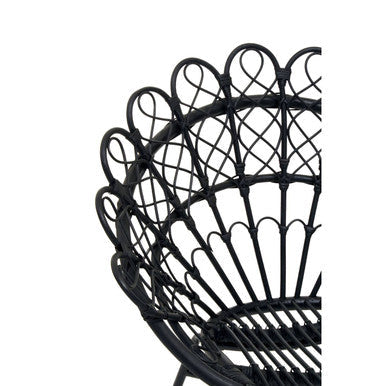 Java Black Rattan Peacock Chair