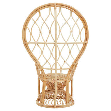 Java Natural Rattan Curved High Back Chair