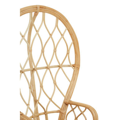 Java Natural Rattan Curved High Back Chair
